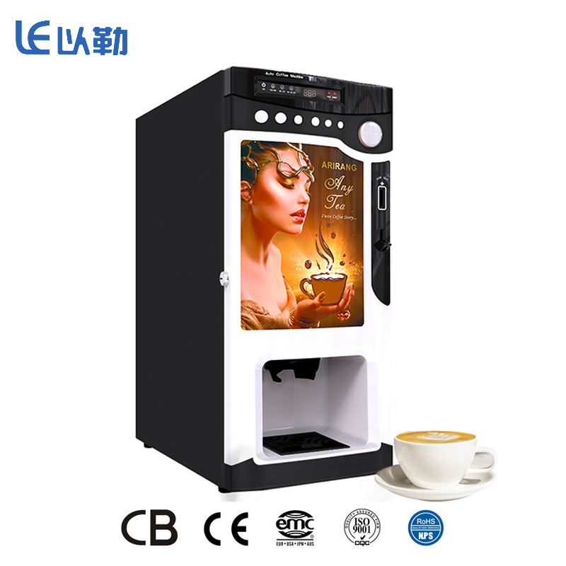 Distributeur automatique de café entièrement automatique commercial de table avec distributeur de gobelets