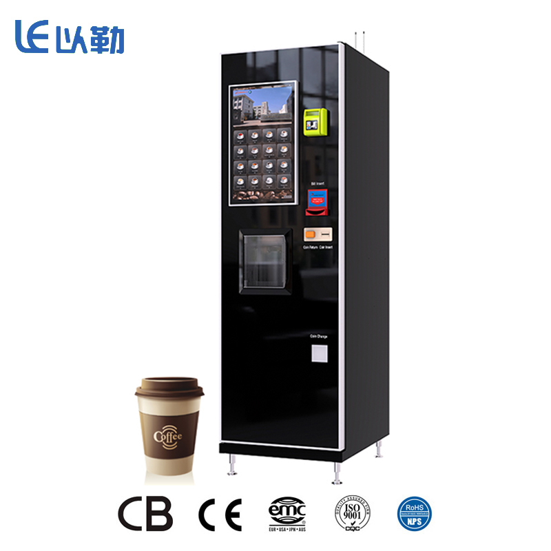 Machine à café expresso fraîchement moulue commerciale entièrement automatique avec carte de crédit et distributeur de gobelets